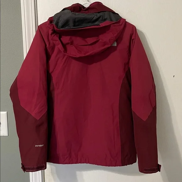 The North Face Women’s 3-in-1 Hooded Parka HyVent Magenta & Gray Size Small - Picture 10 of 17